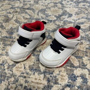 Kids White and Red Sneakers